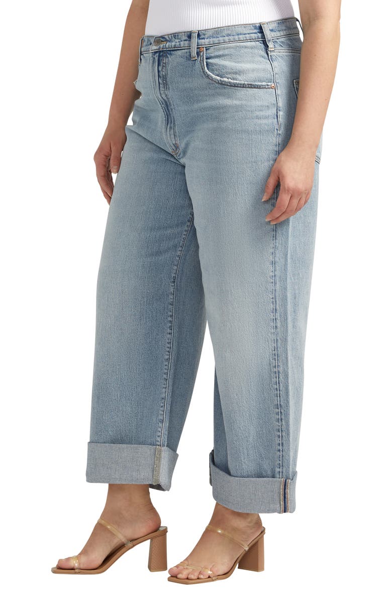 Silver Jeans Co. Baggy Crop Wide Leg Jeans, Alternate, color, 