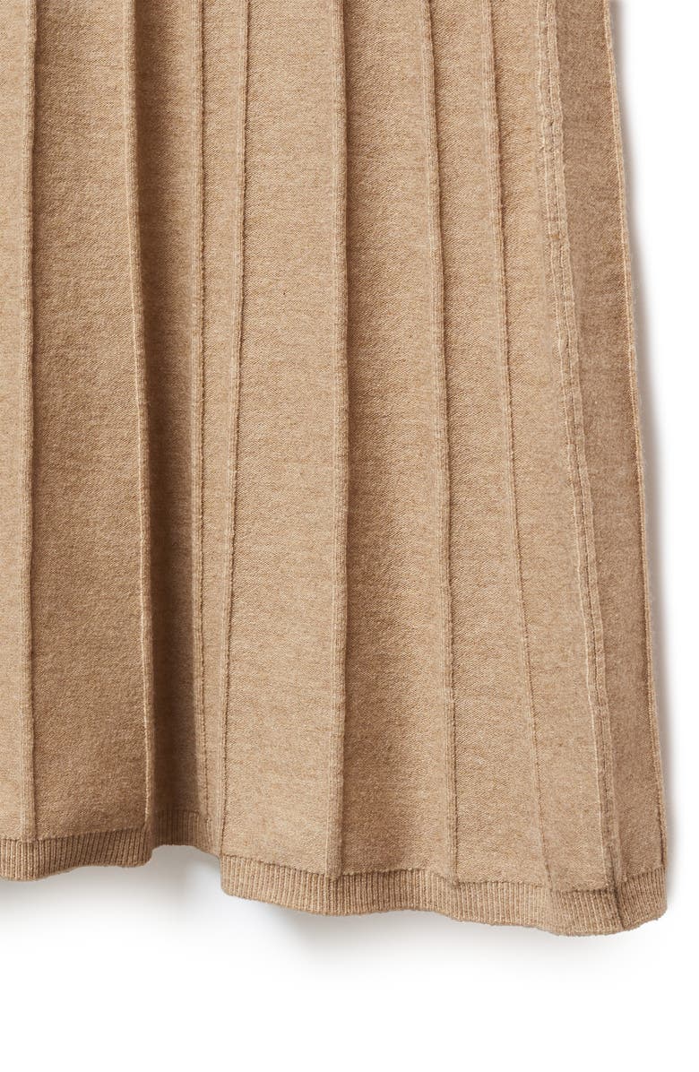 MANGO Long Sleeve Funnel Neck Rib Sweater Dress, Alternate, color, 