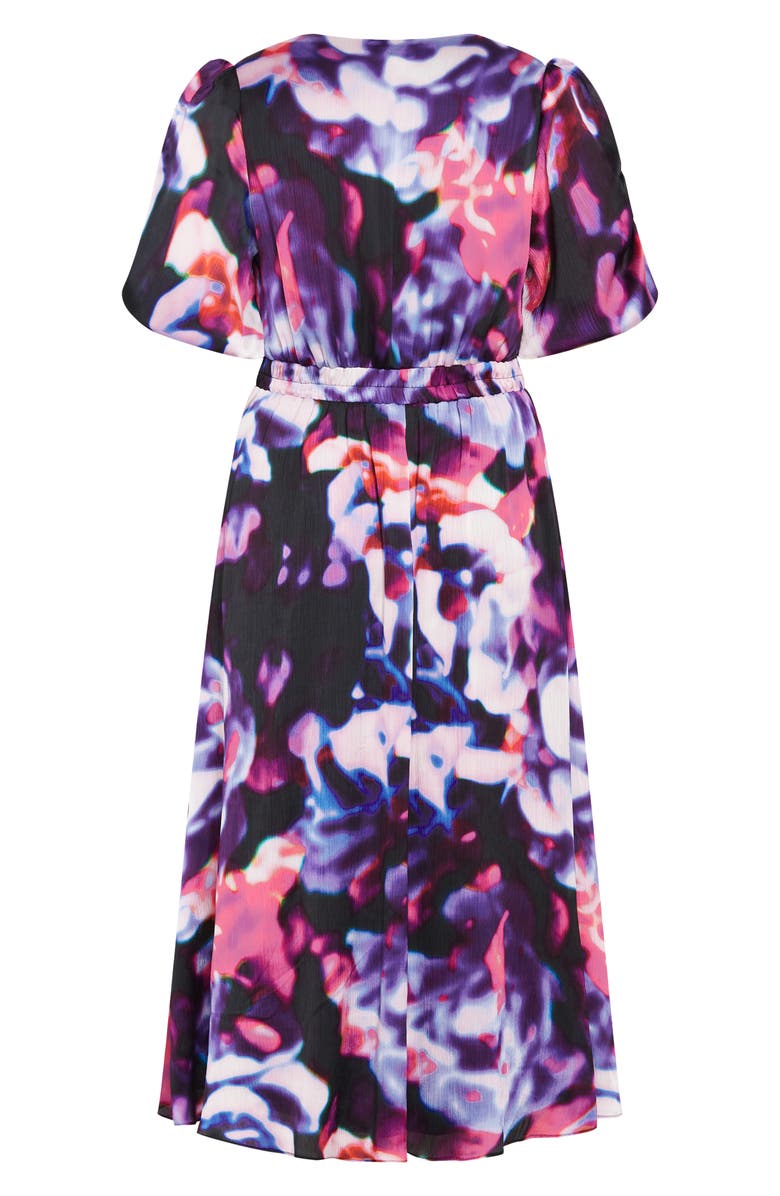 City Chic Cammy Printed Cutout Dress, Alternate, color, Neon Lights