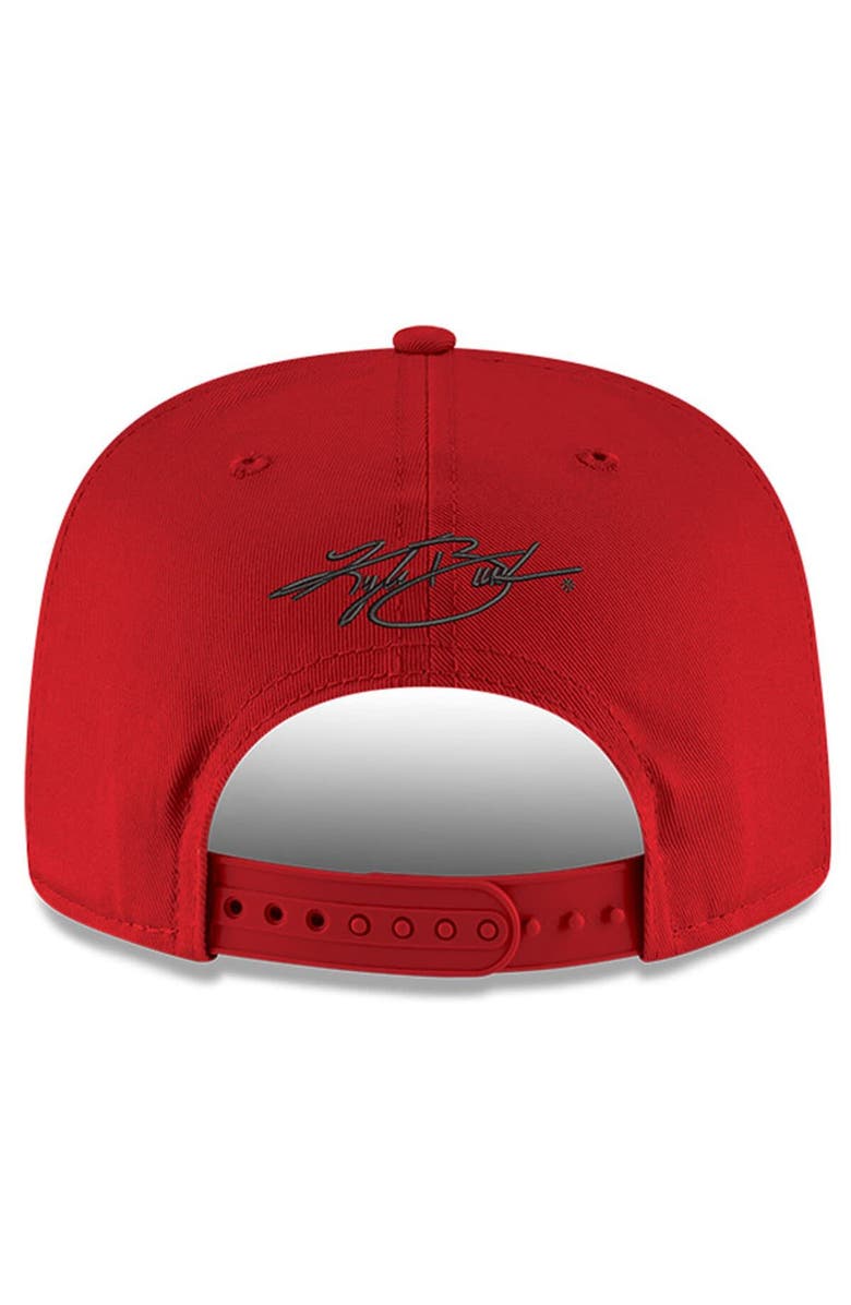 New Era Men's New Era Scarlet/Black Kyle Busch Golfer Snapback Adjustable Hat, Alternate, color, Scarlet