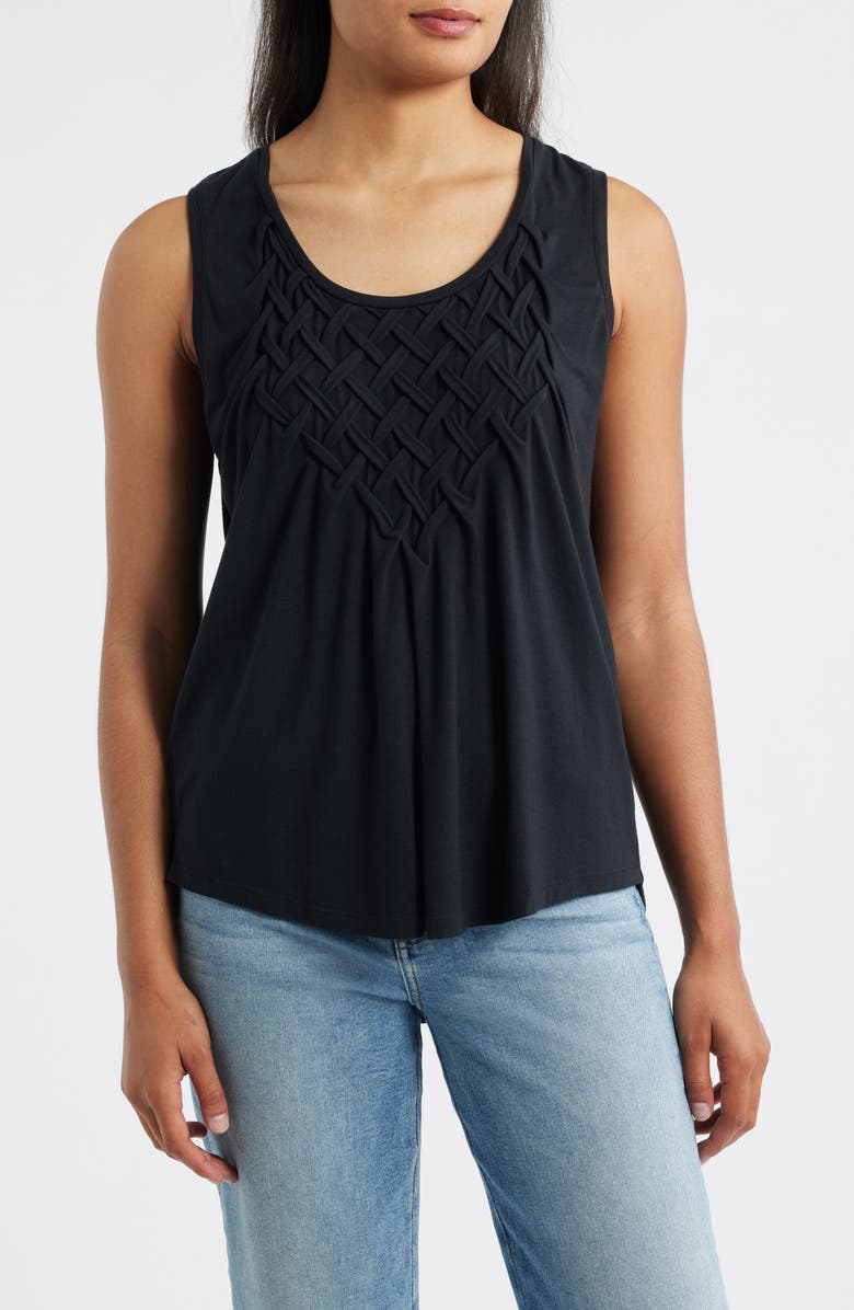 Tommy Bahama Kauai Lattice Tank Top, Main, color, Black