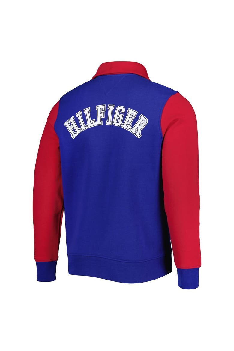 Men's Tommy Hilfiger Royal/Red New York Giants Aiden Quarter-Zip Sweatshirt, Alternate, color, Royal