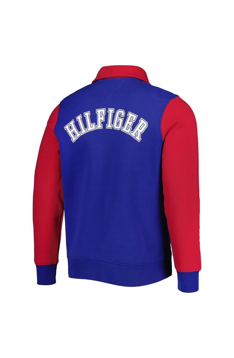 Tommy Hilfiger Men's Tommy Hilfiger Royal/Red New York Giants Aiden Quarter-Zip Sweatshirt, Alternate, color, Royal