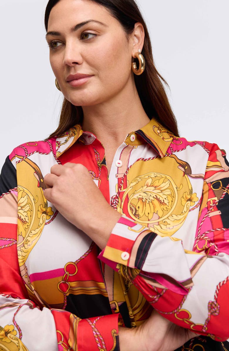 Foxcroft Luna Cotton Sateen Button-Up Shirt, Alternate, color, 