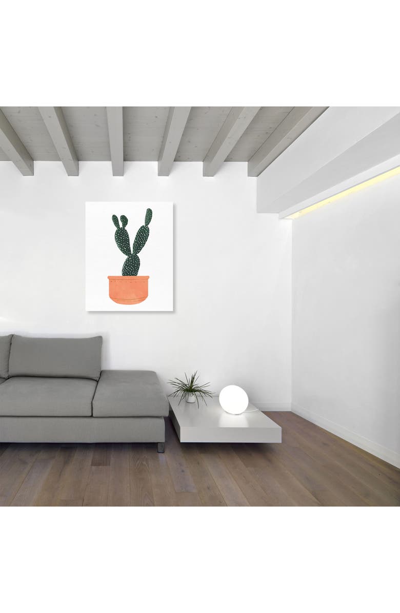 Oliver Gal Cactus Coral Canvas Wall Art, Alternate, color, 