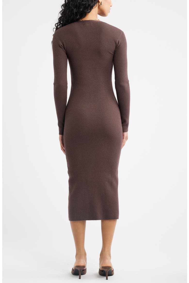 Convertible Cardigan Dress, Alternate, color, BROWN SEAL