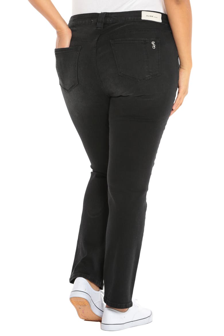 Straight Leg Jeans, Alternate, color, BLACK