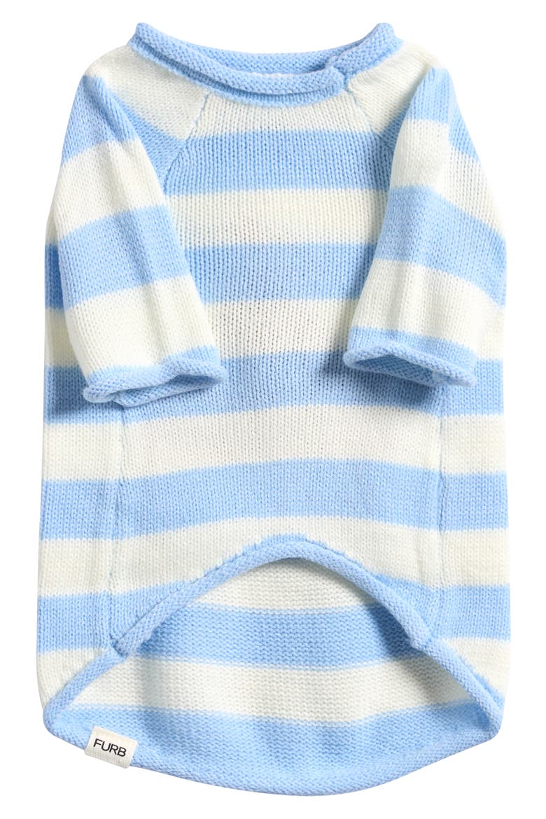 Ship Ahoy Strip Pet Sweater, Alternate, color, BLUE/IVORY