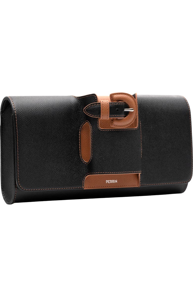 PERRIN PARIS La Parisienne Clutch, Alternate, color, Black | Caramel