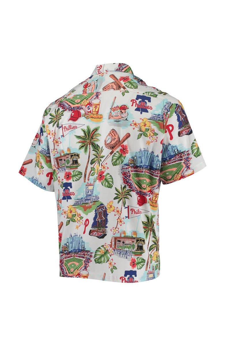 Reyn Spooner Men's Reyn Spooner White Philadelphia Phillies Scenic Button-Up Shirt, Alternate, color, White