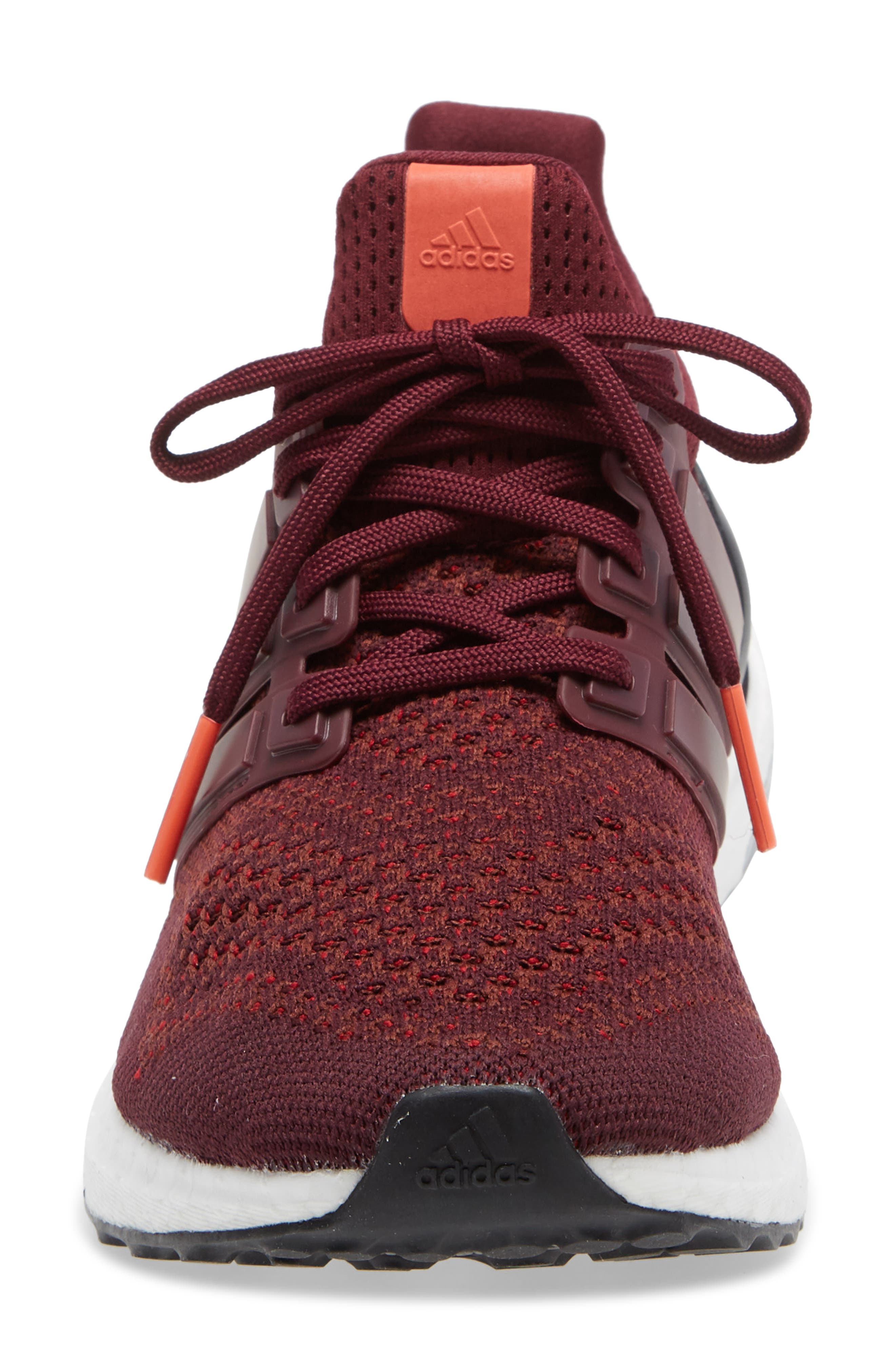 Kids' Ultraboost 20 Parley Running Shoe, Alternate, color, MAROON/ MAROON/ BLACK