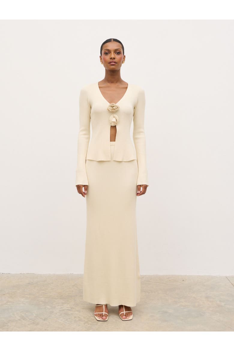 Clemmie Knit Maxi Skirt, Alternate, color, Stone