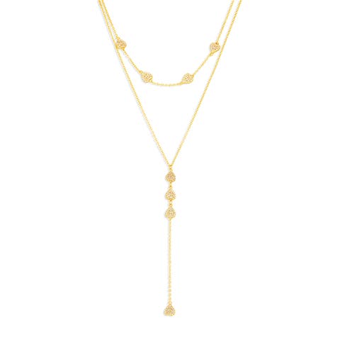 Pave Heart Lariat