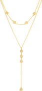 Mazin Jewels Pave Heart Lariat