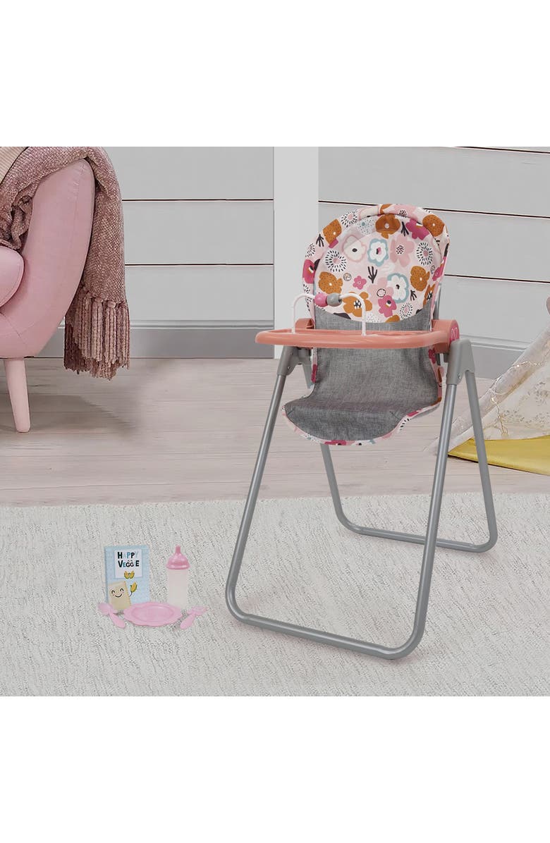 509 Crew Melange Flora Foodie Doll Highchair 5Pc Feeding Accessories,3+, Alternate, color, Multicolored