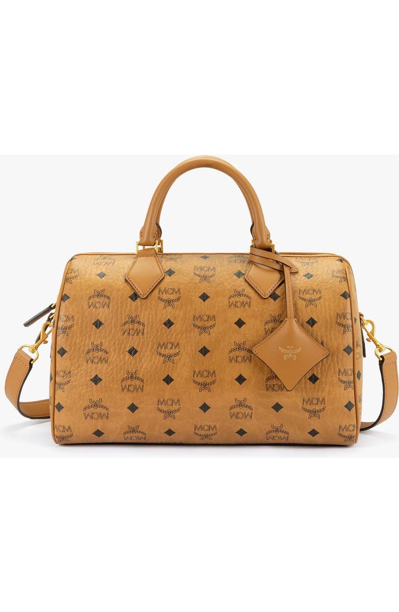 MCM Medium Ella Boston Bag in Visetos, Main, color,