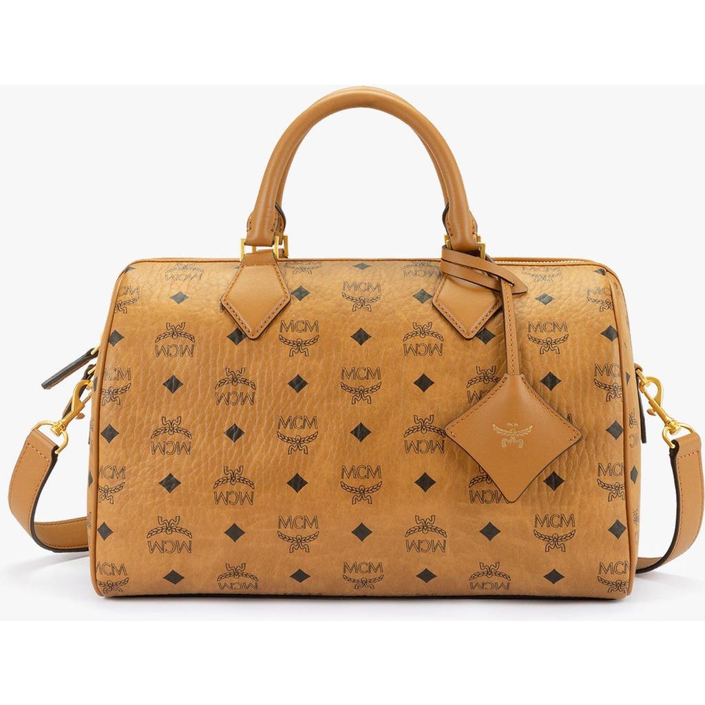 Mcm Brown Ella Boston Medium Duffle Bag In Brown