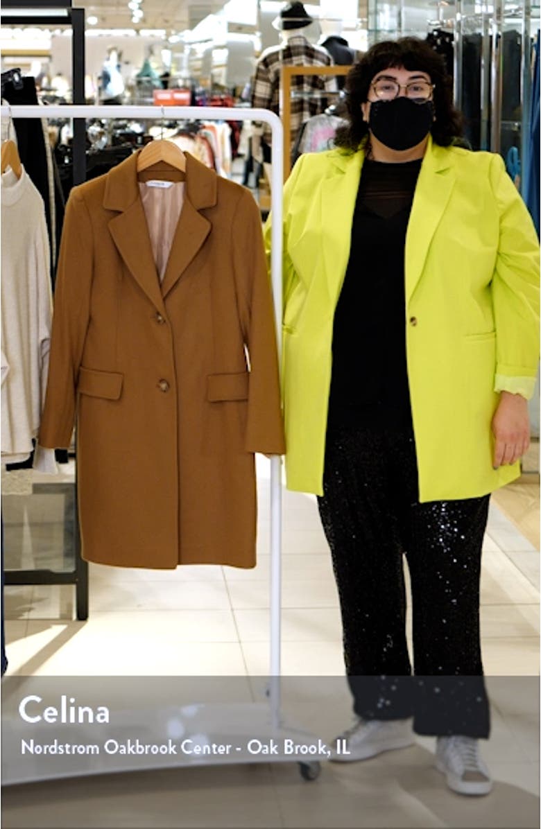 Notched Collar Wool Walker Coat, sales video thumbnail