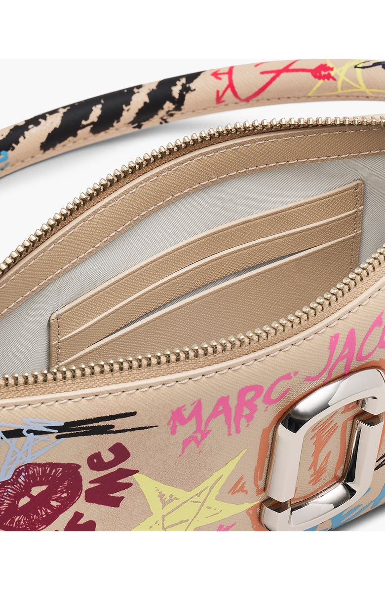 Marc Jacobs The Punk Scribble Snapshot Convertible Shoulder Bag, Alternate, color, Beige Multi