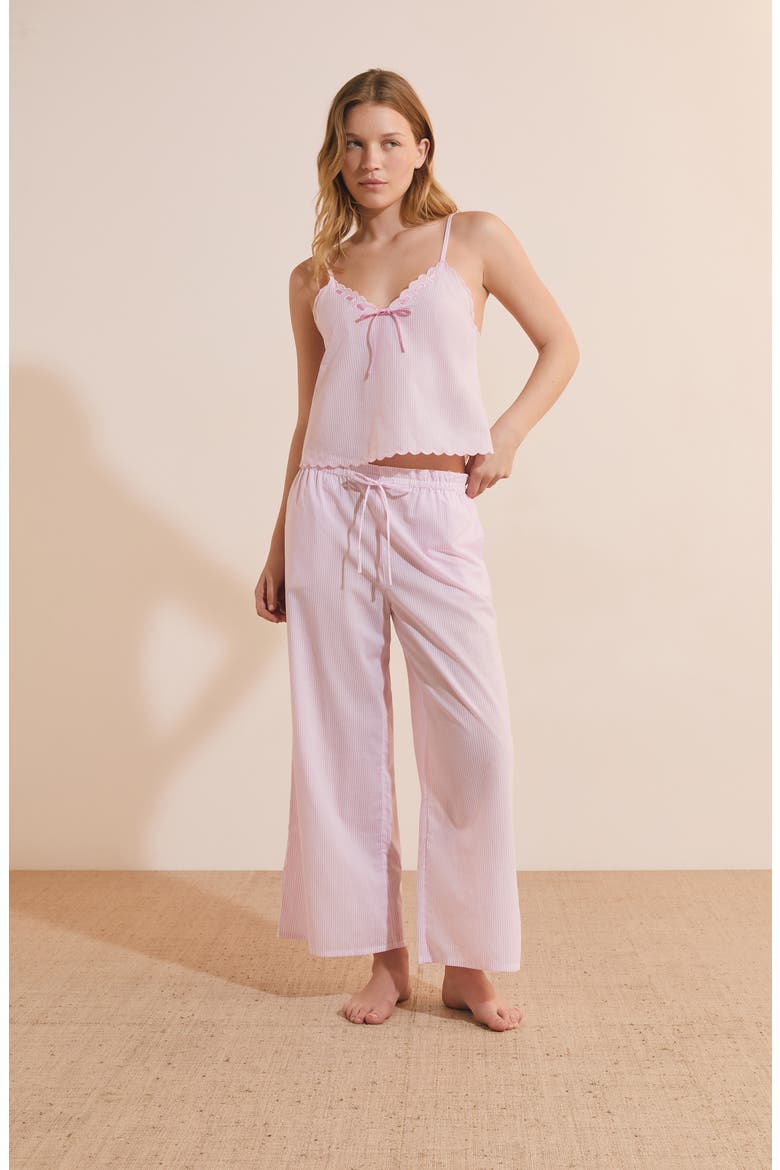 Time Scalloped Cotton Camisole, Alternate, color, PINK