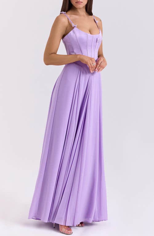 HOUSE OF CB HOUSE OF CB PASCHA BUTTERFLY APPLIQUÉ CORSET MAXI DRESS 