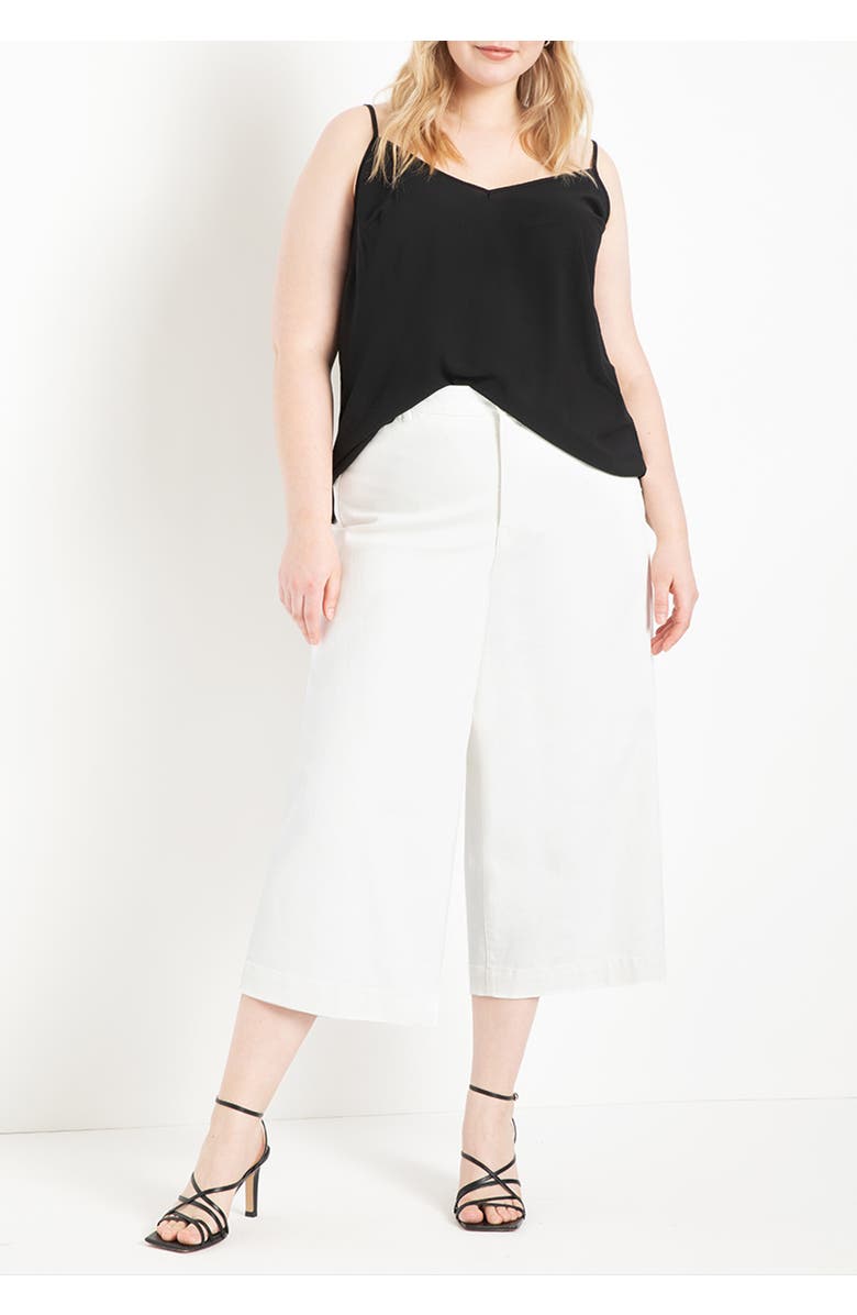 ELOQUII V-Neck Cami, Alternate, color, Black