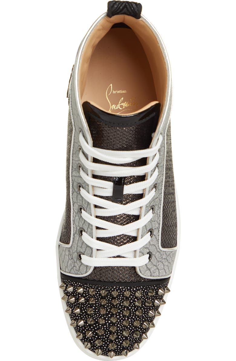 Christian Louboutin Lou Spikes Orlato High Top Sneaker, Alternate, color,