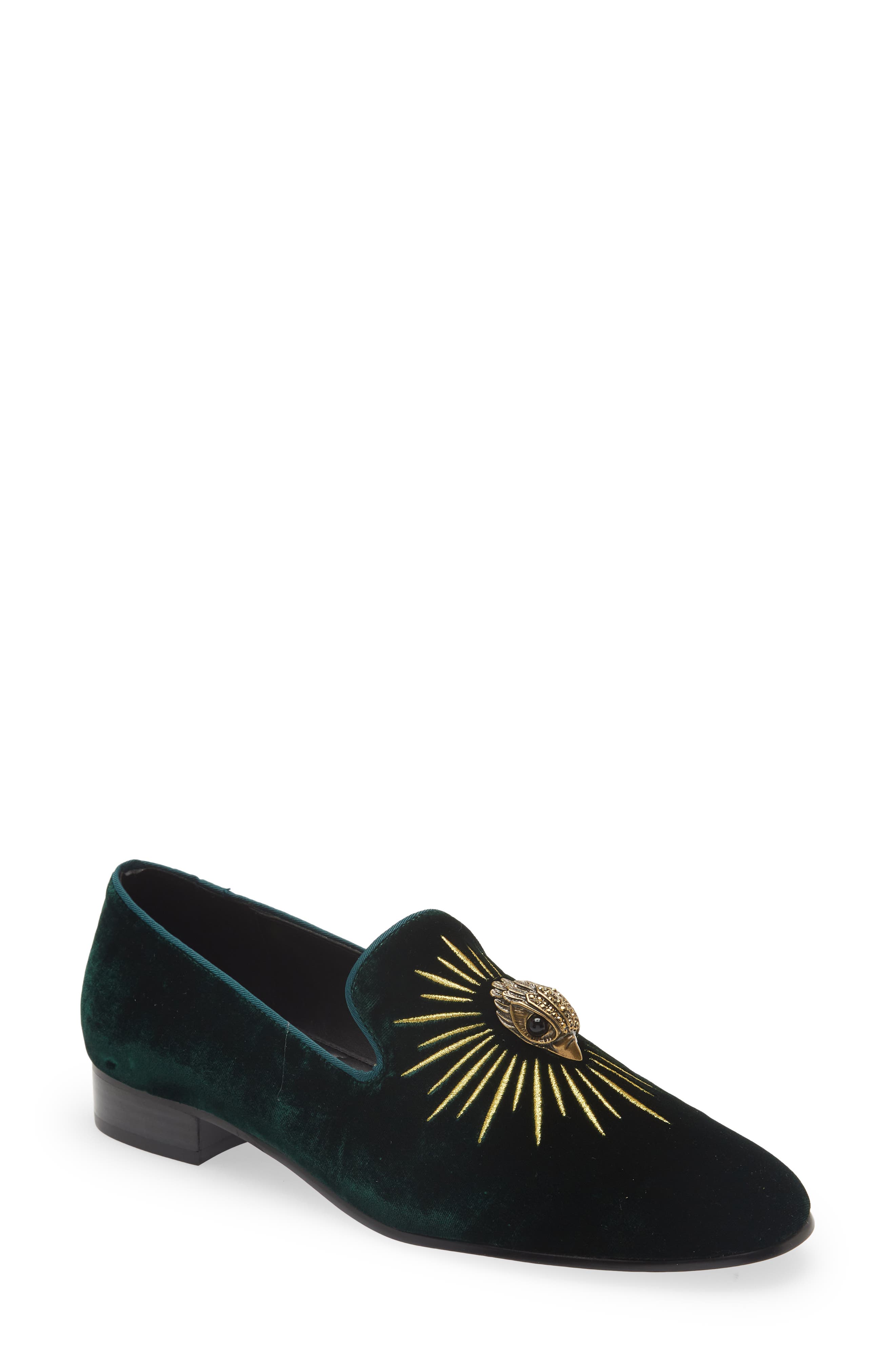 Kurt Geiger London Ace Eagle Velvet Loafer, Main, color, 