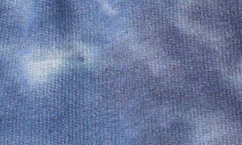 Shop Splendid Ripple Polo & Tie Dye Sweat Shorts Set In Blue Tie Dye