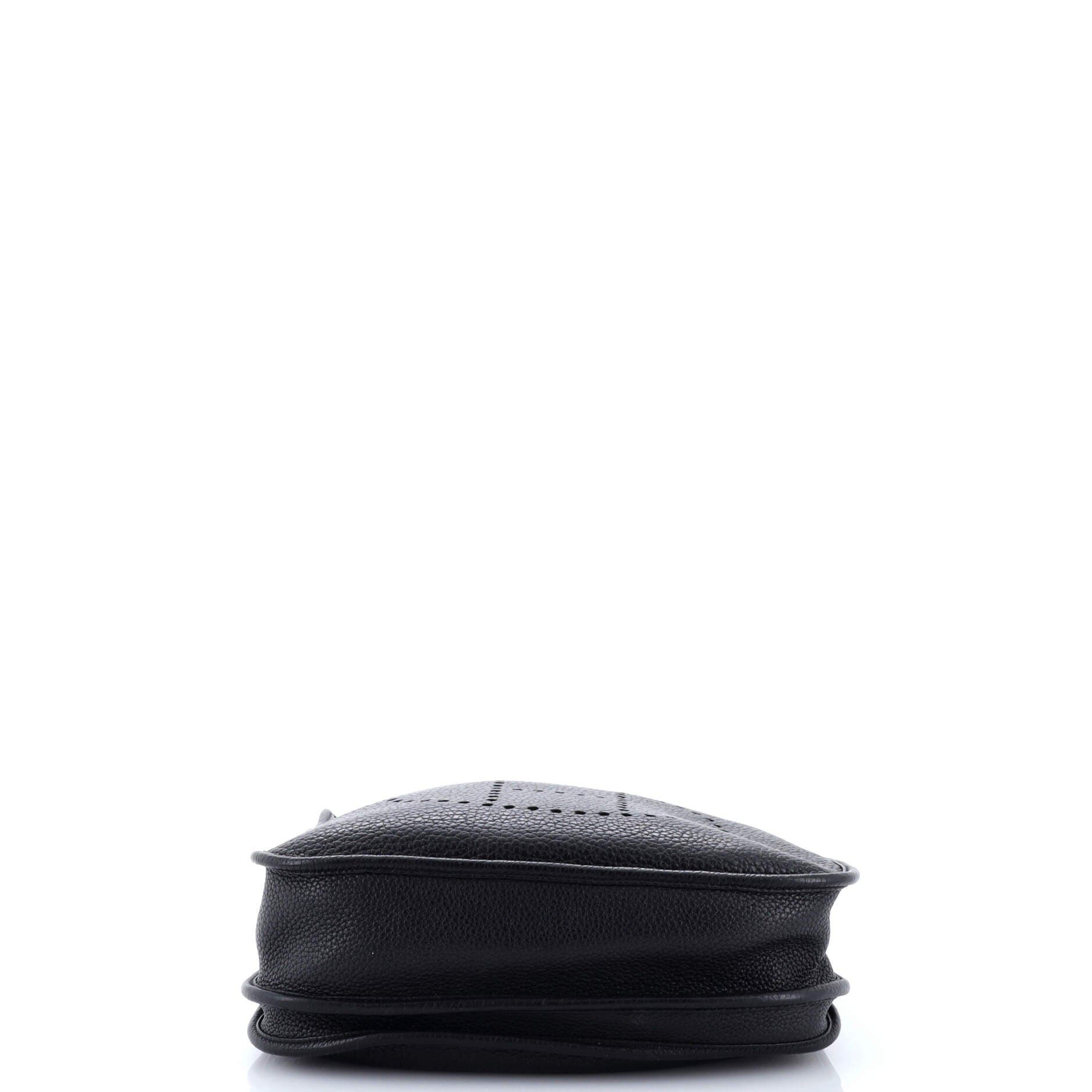 Pre-Owned Hermes Evelyne Bag Gen III Clemence PM, Alternate, color, Noir