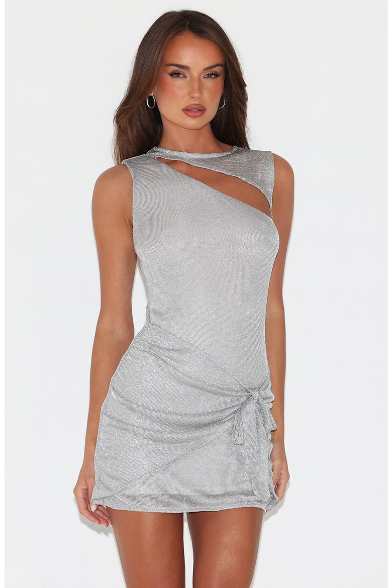 Azelma Sleeveless Minidress, Alternate, color, SILVER