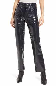 AGOLDE '90s Pinch Waist Patent Recycled Leather Blend Jeans