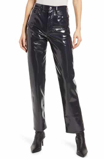 AGOLDE '90s Pinch Waist Patent Recycled Leather Blend Jeans