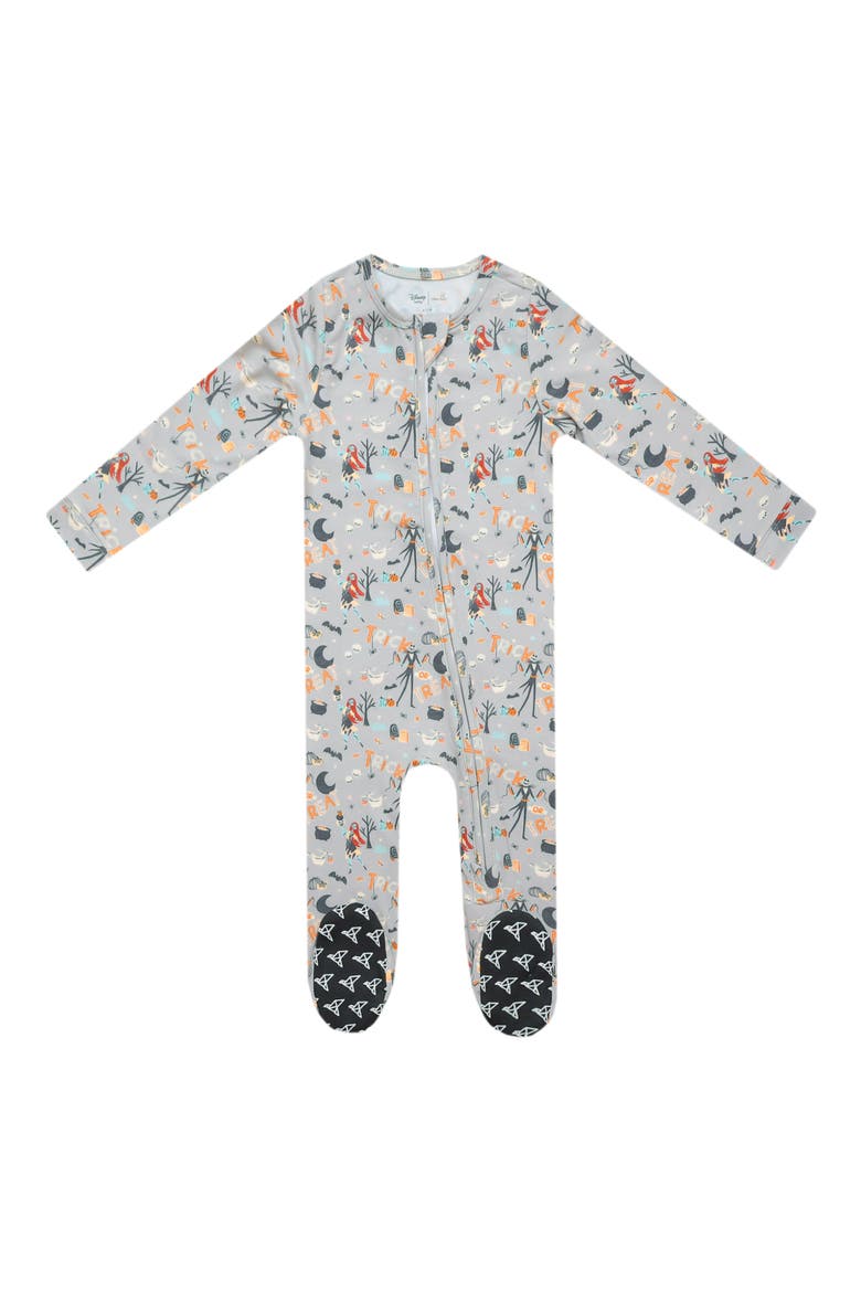 Nightmare Before Christmas Zip-Up Footie Pajamas, Main, color, NTMARE BEFORE XMAS