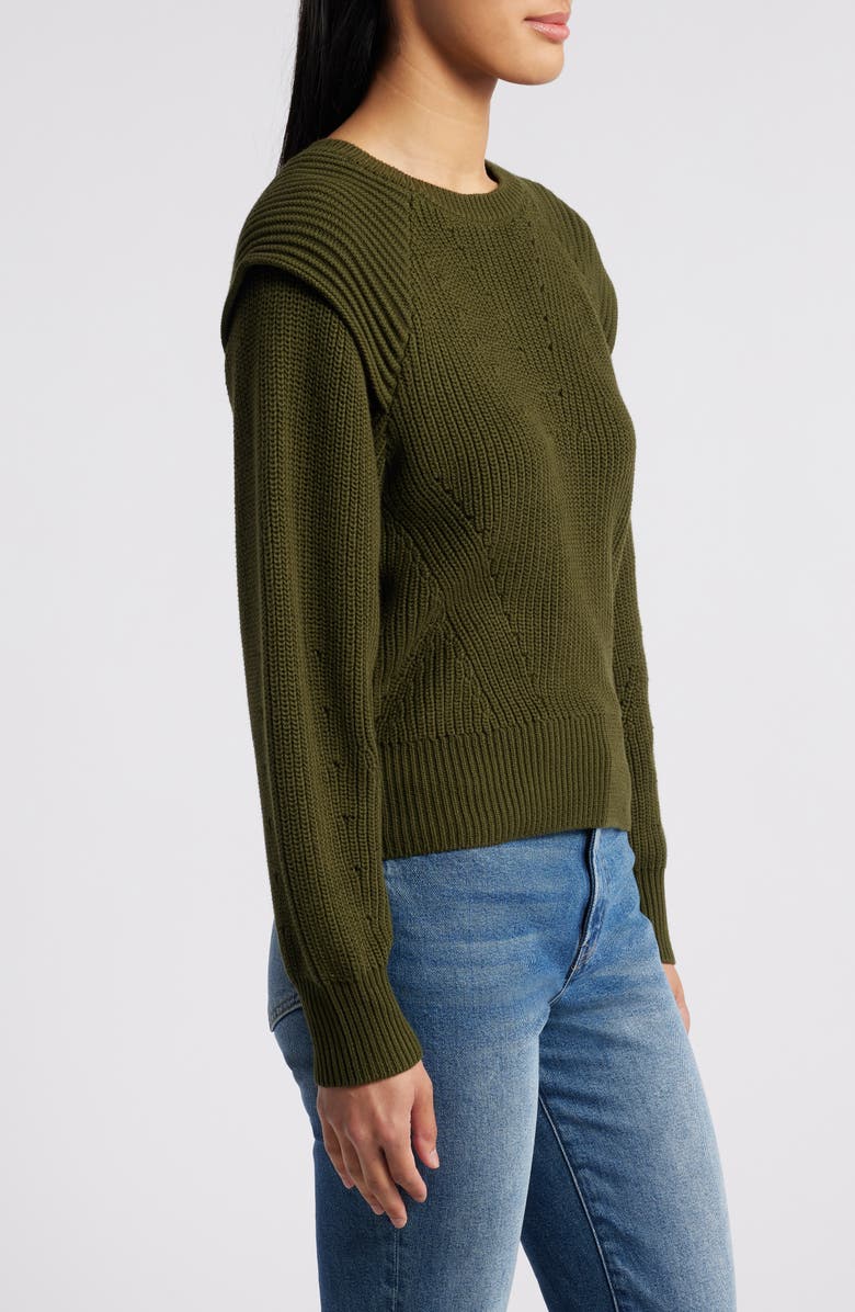 Wit & Wisdom Extended Shoulder Sweater, Alternate, color, Wintergreen