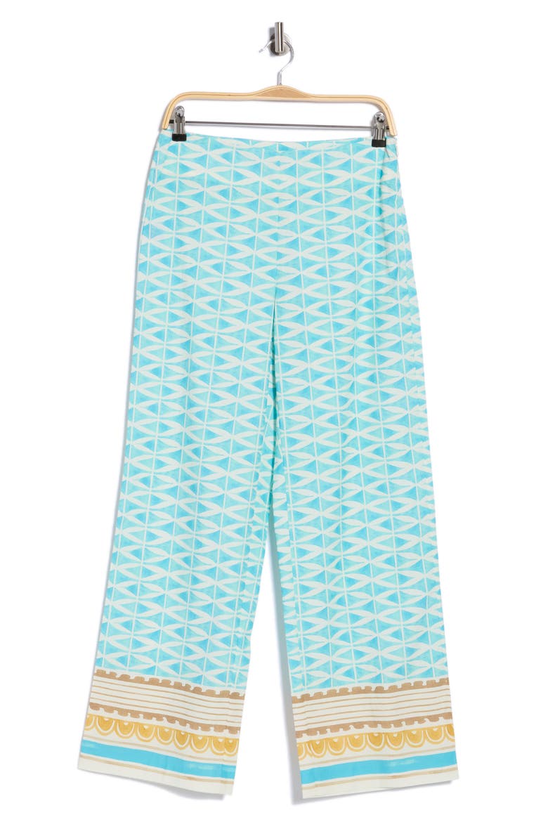 Carter Wide Leg Pants, Alternate, color, AQUA/ MULTI