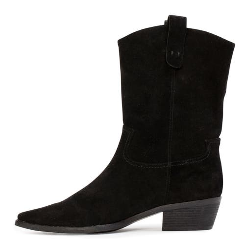 Black Suede Studio Casey 55 Suede Boot In Black