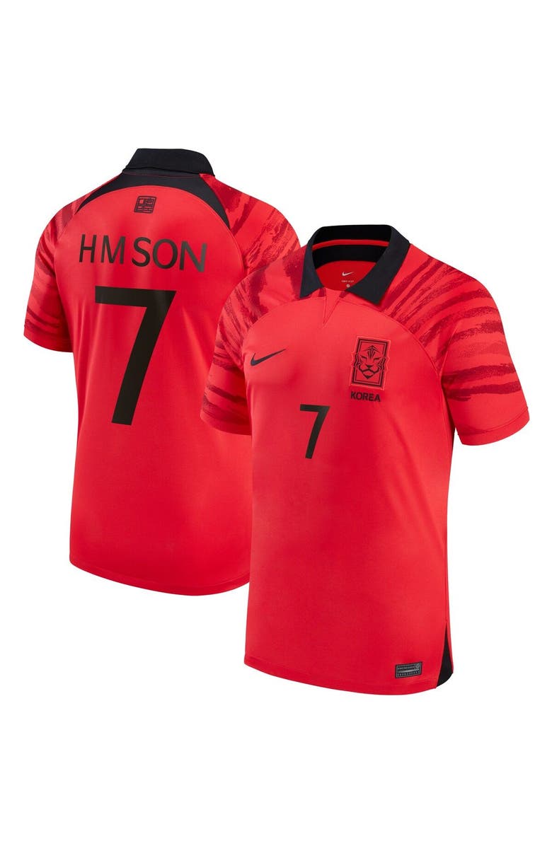 Nike Men's Nike Son Heung-min Red South Korea National Team 2022/23 Home Breathe Stadium Replica Player Jersey, Alternate, color,