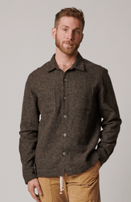 LEISURE LAB Cotton Tweed Button Up