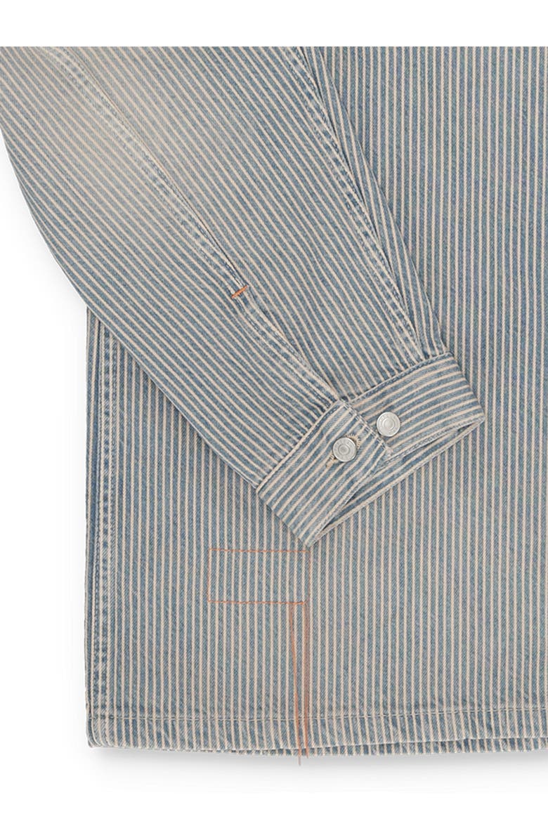 Fortela Underminer Pinstripe Denim Jacket, Alternate, color, Pale Blue