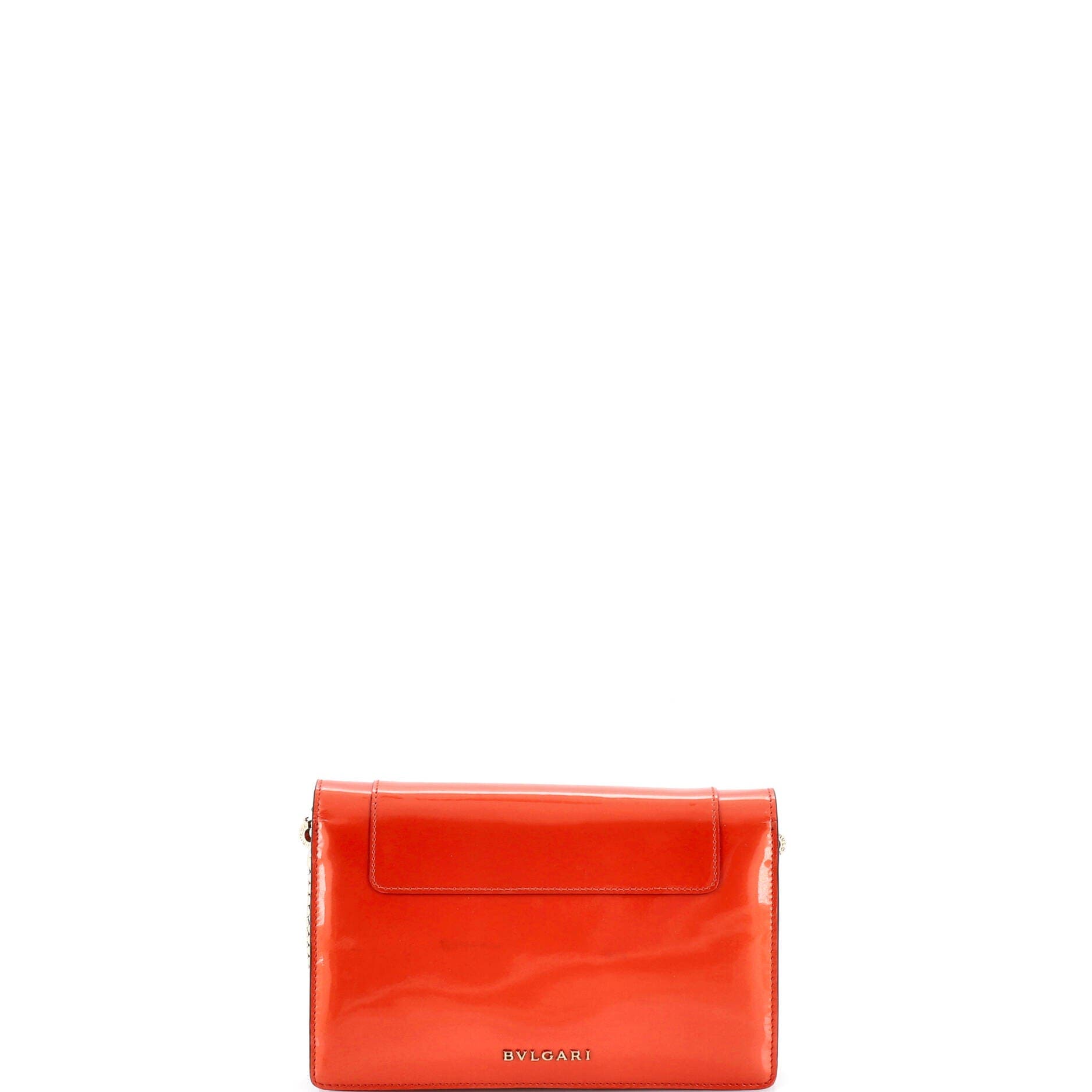 Serpenti Forever Wallet on Chain Patent, Alternate, color, Orange
