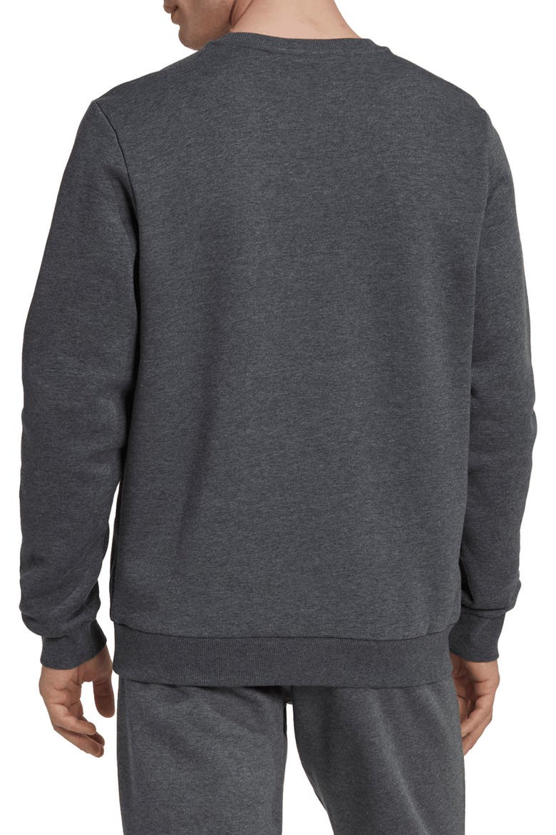 Essentials Crew Neck Sweatshirt, Alternate, color, DARK GREY HEATHER/ WHITE