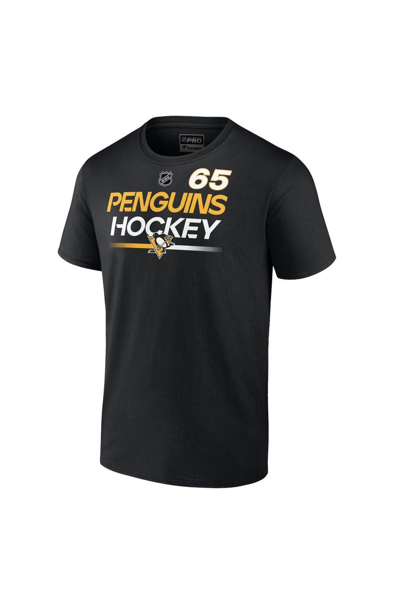 FANATICS Men's Fanatics Branded Erik Karlsson Black Pittsburgh Penguins Authentic Pro Prime Name & Number T-Shirt, Alternate, color, Black