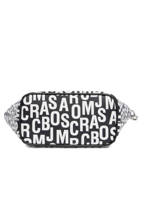 Marc Jacobs Jumbled Logo Small Tote Bag In Black/white