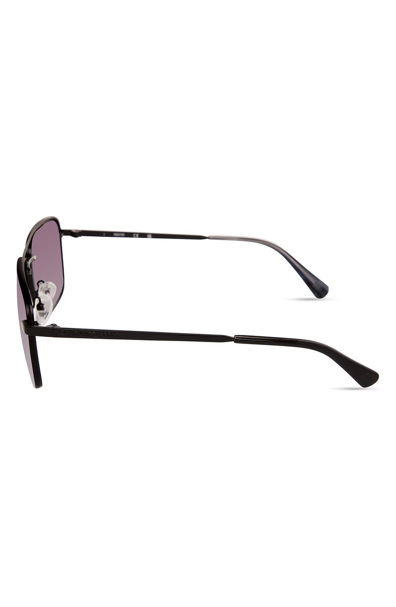 Kenneth Cole 61mm Navigator Sunglasses, Alternate, color, Shiny Black / Gradient