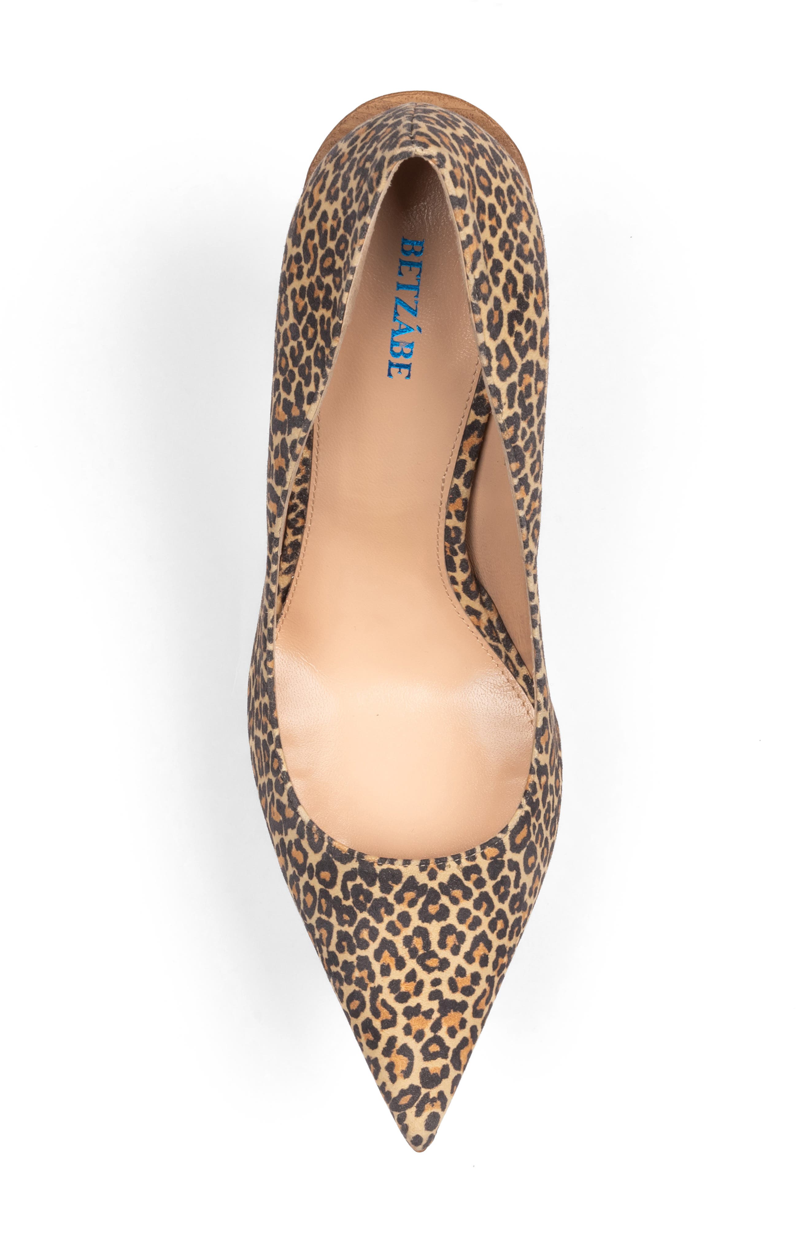 BETZÁBE Thalia Pointed Toe Pump, Alternate, color, Tan Ocelot Suede