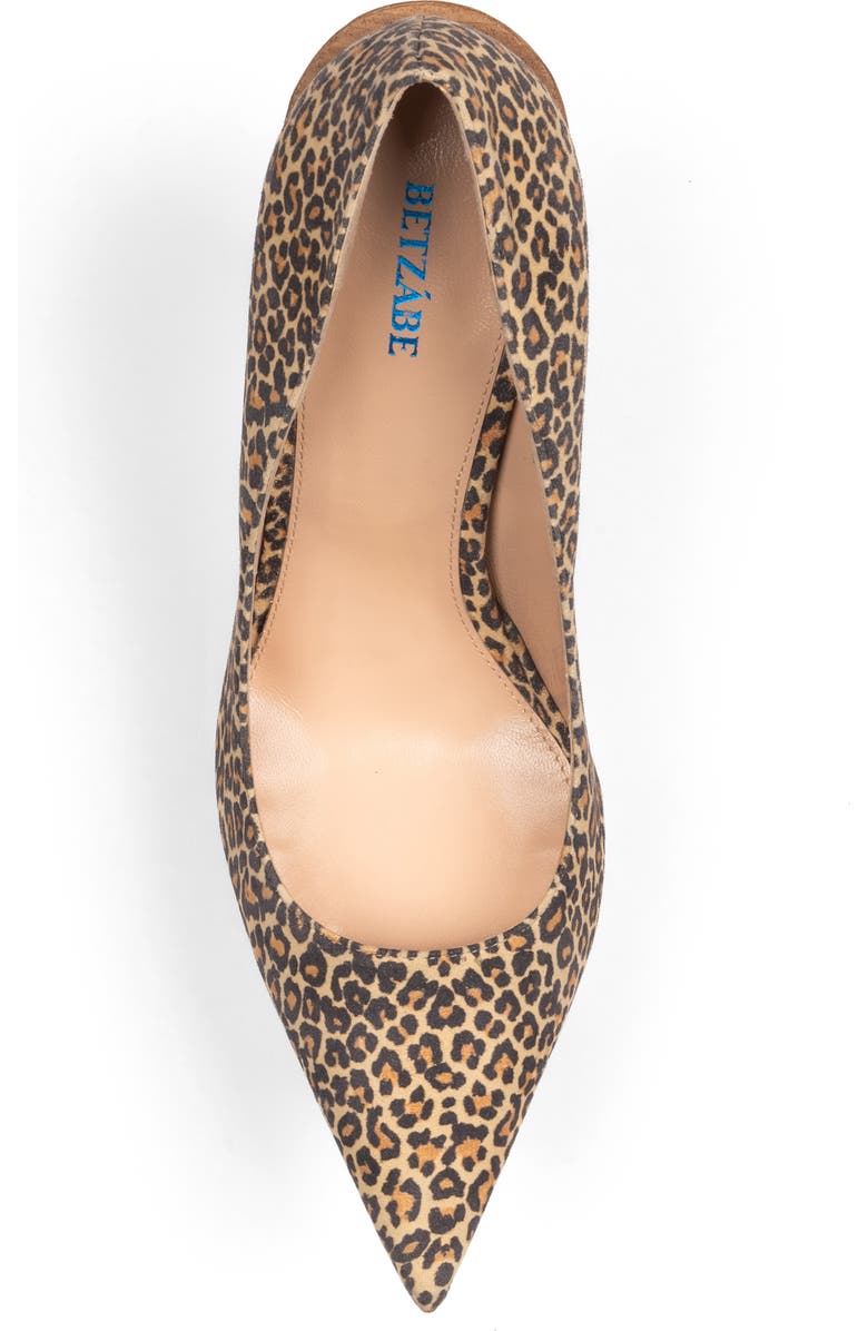 BETZÁBE Thalia Pointed Toe Pump, Alternate, color, Tan Ocelot Suede