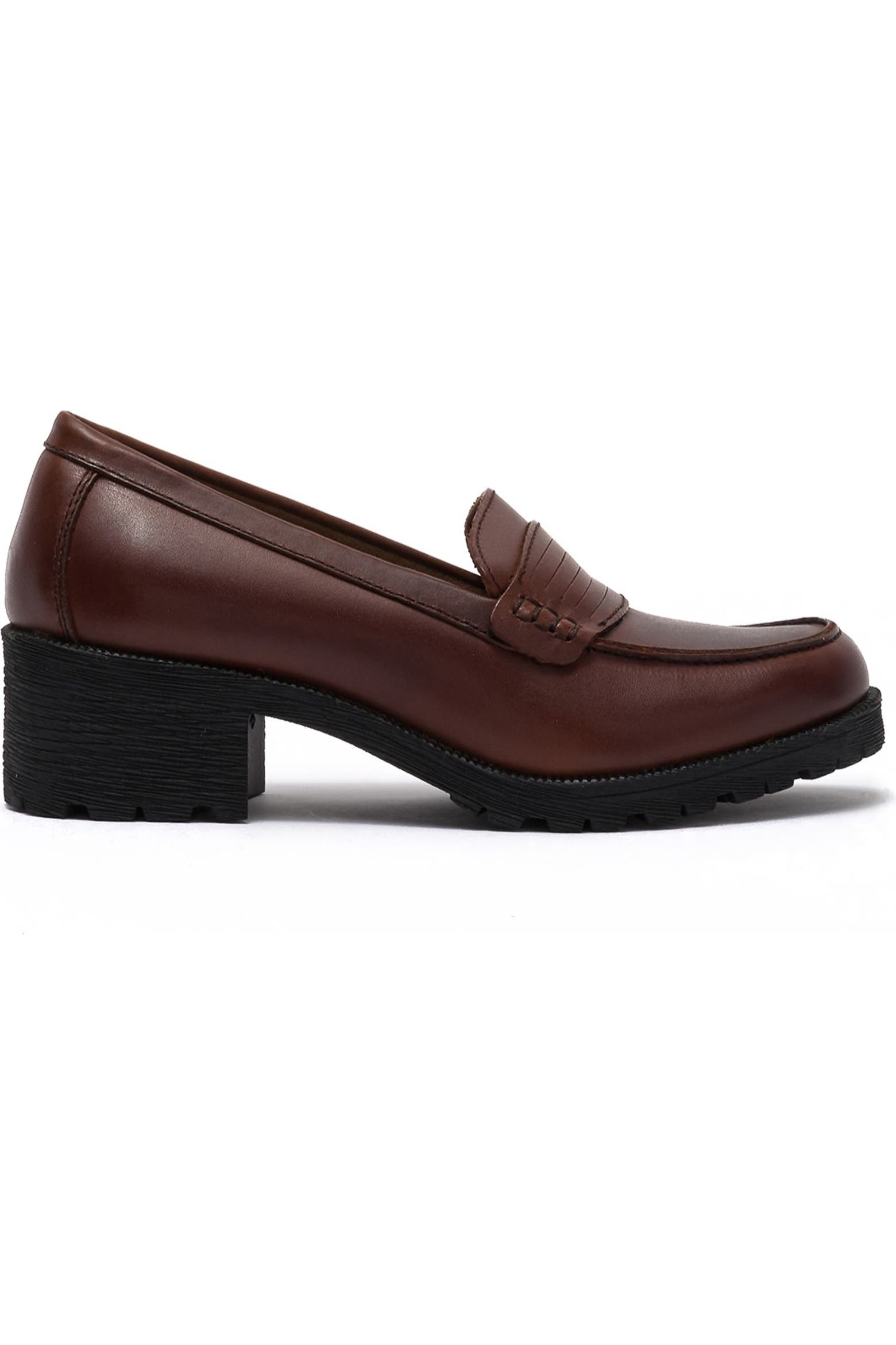Newbury Leather Block Heel Loafer (Women) | Nordstromrack