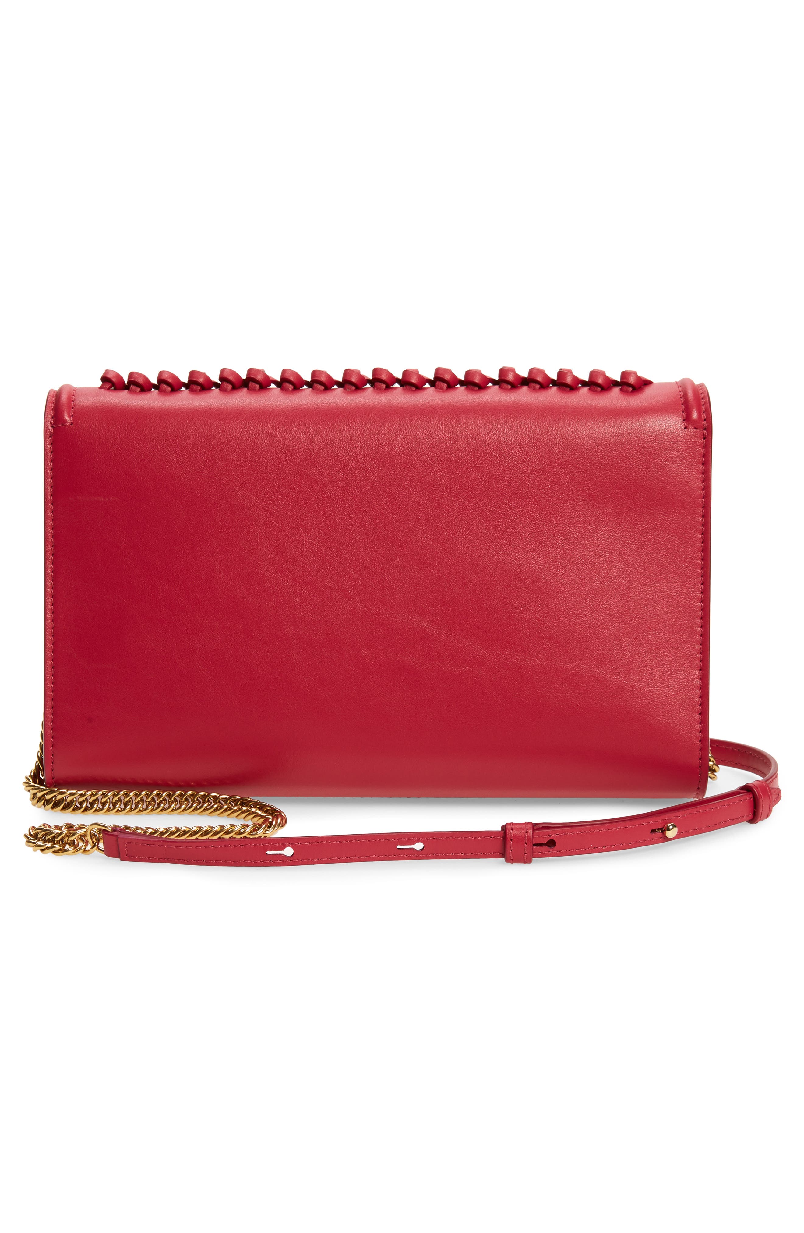 McQueen Alexander McQueen Small The Story Knotted Leather Crossbody Bag, Alternate, color, 