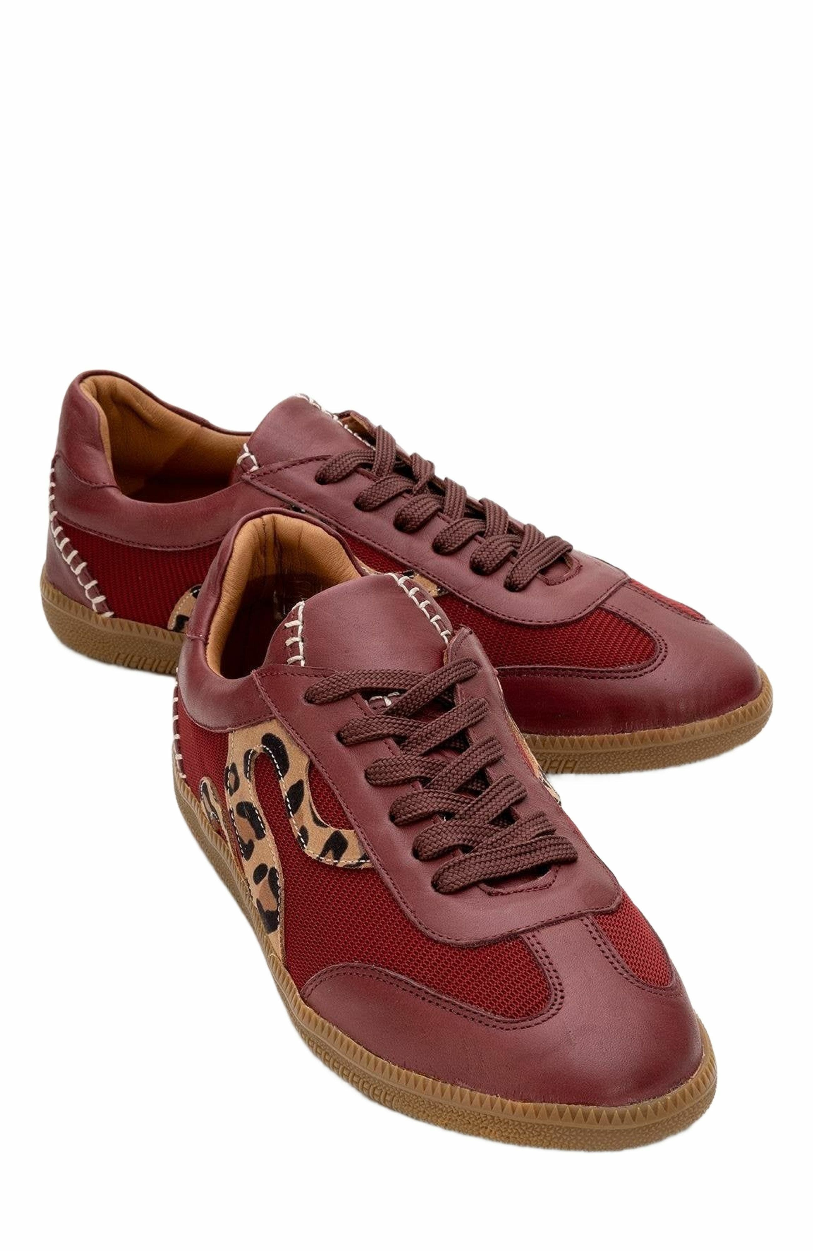 Forever & Always Shoes Perry Leather Sneakers, Main, color, Burgundy Leather